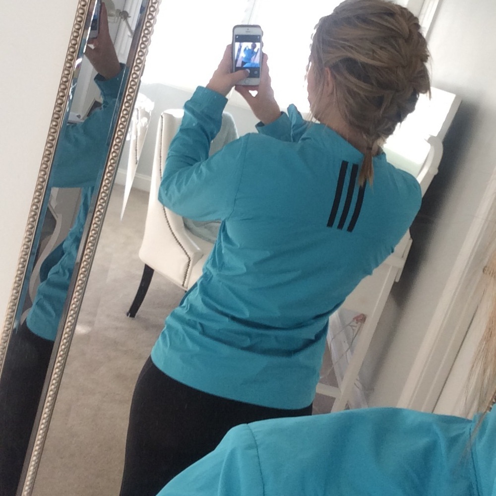 Adidas Turquoise Windbreaker